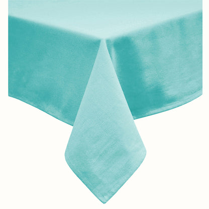 Hoydu Cotton Blend Table Cloth Light Turquoise 230cm Round - Elegant Design