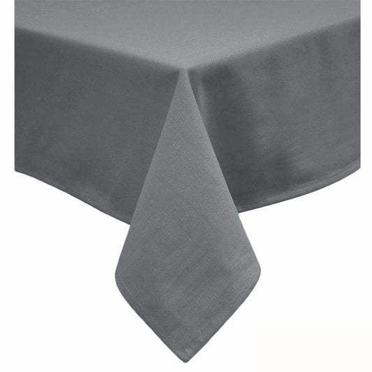 Hoydu Cotton Blend Table Cloth 180cm x 260cm - Slate Grey, Machine Washable
