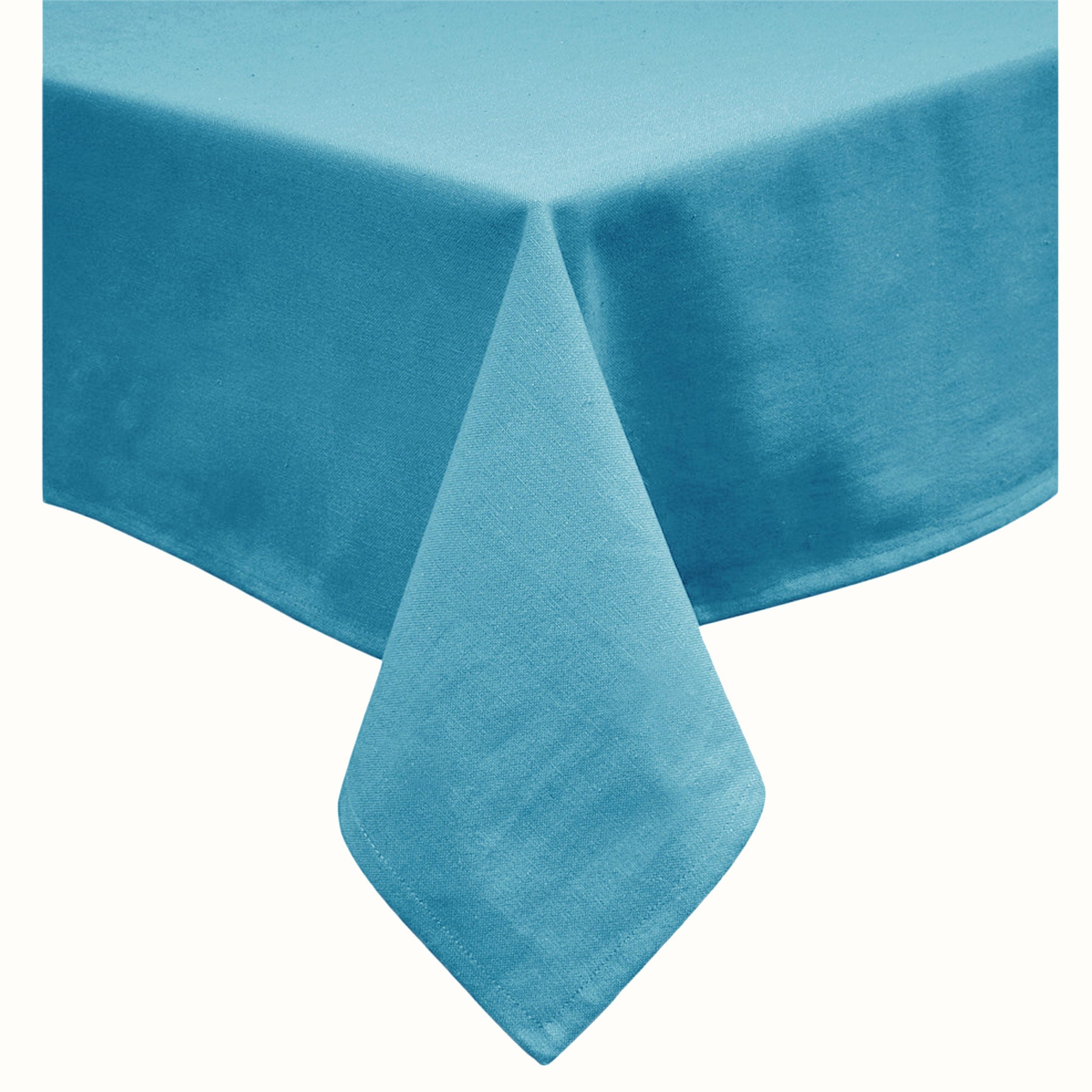 Hoydu Cotton Blend Table Cloth 170cm x 420cm - Aqua, Machine Washable, Solid Design - SuperSaverAU - view 1