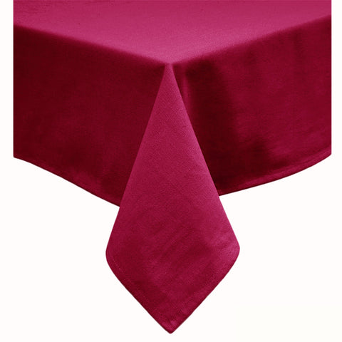 Hoydu Cotton Blend Table Cloth 170cm x 420cm - Persian Red, Machine Washable - SuperSaverAU - view 1