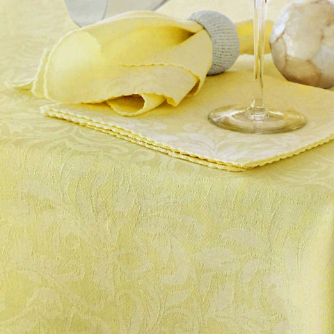 Hoydu Damask Embossed Tablecloth 180 x 180 cm Sunshine, Wrinkle Free - SuperSaverAU - view 1