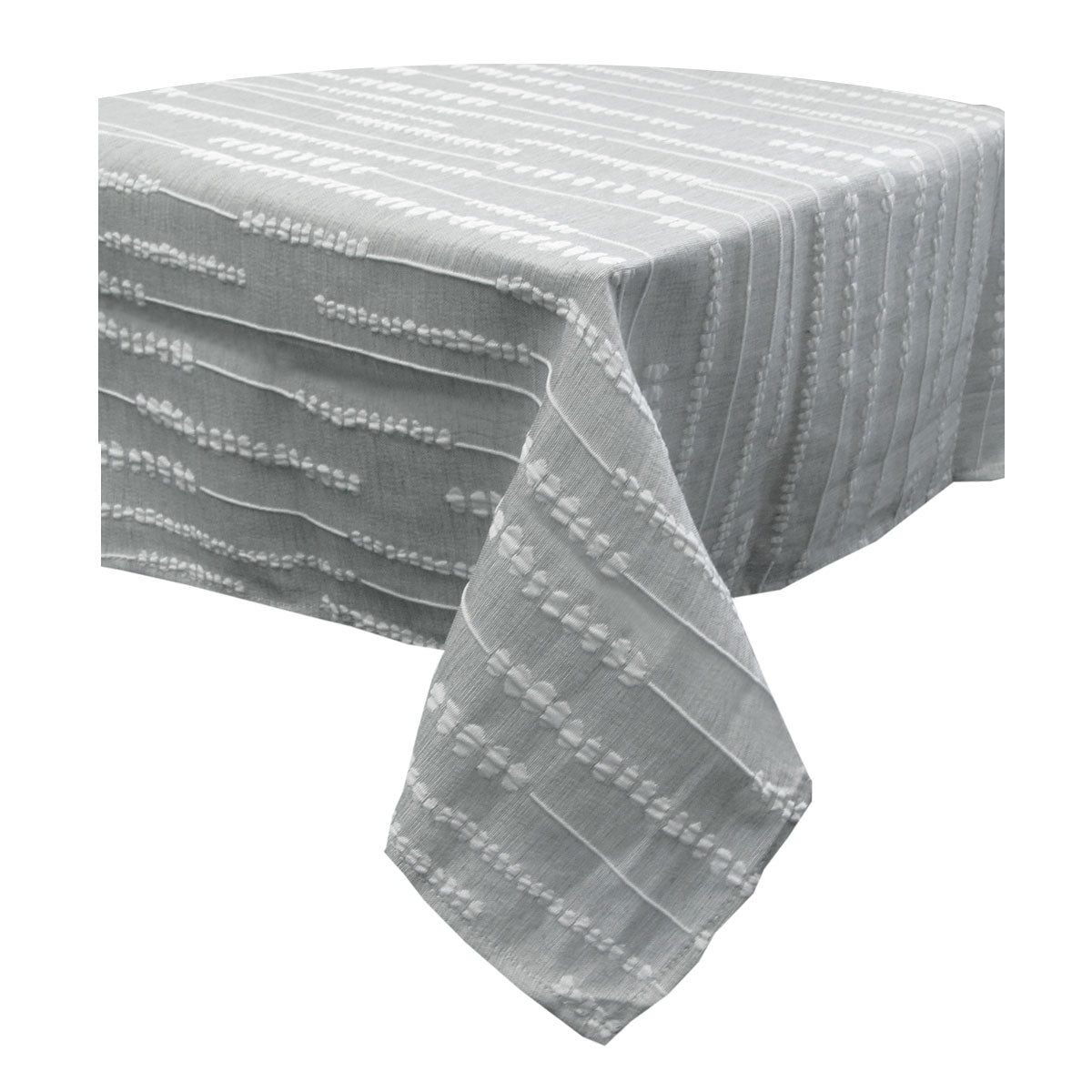 Perline Grey Jacquard Polyester Tablecloth 230 x 230cm - Elegant Design - SuperSaverAU - view 1