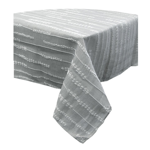 Perline Grey Jacquard Polyester Tablecloth 180 x 350cm - Elegant Design - SuperSaverAU - view 1
