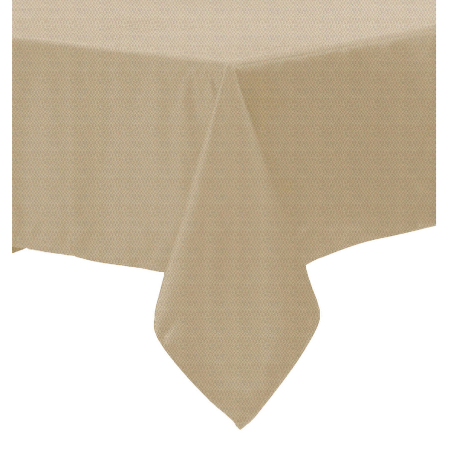 Polyester Cotton Tablecloth Latte 180 cm Round - Solid Color Design, Machine Washable - SuperSaverAU - view 1
