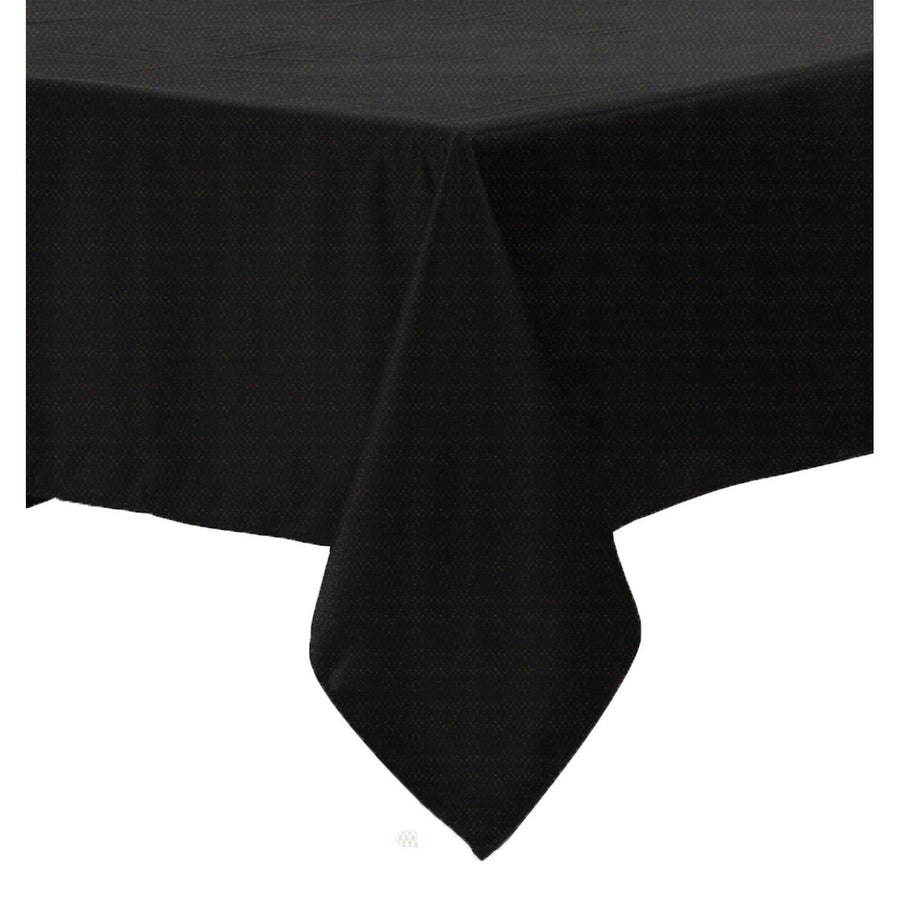 Polyester Cotton Tablecloth Black 150 x 220 cm - Solid Color Design, Machine Washable - SuperSaverAU - view 1