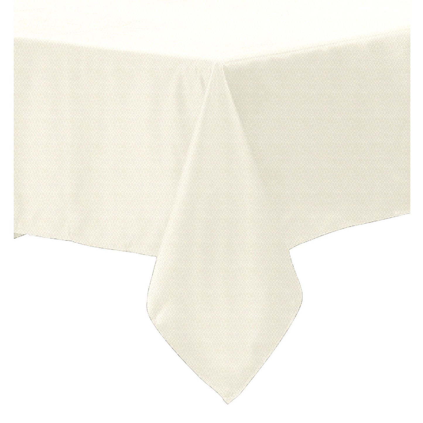 Polyester Cotton Tablecloth Ivory 150 x 220 cm - Solid Color Design, Machine Washable