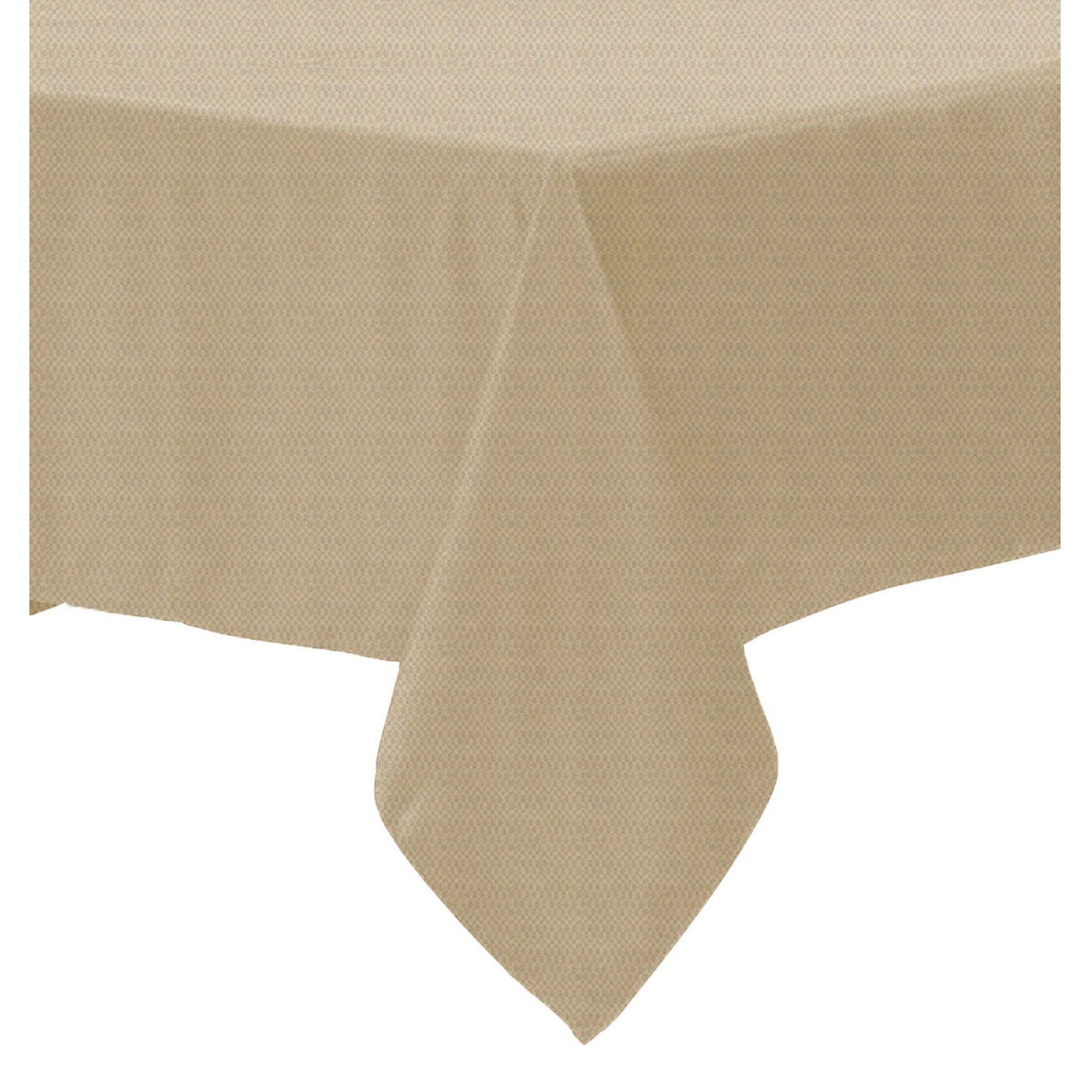 Polyester Cotton Tablecloth Latte 160 x 270 cm - Solid Color Design, Machine Washable