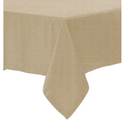Polyester Cotton Tablecloth Latte 160 x 270 cm - Solid Color Design, Machine Washable