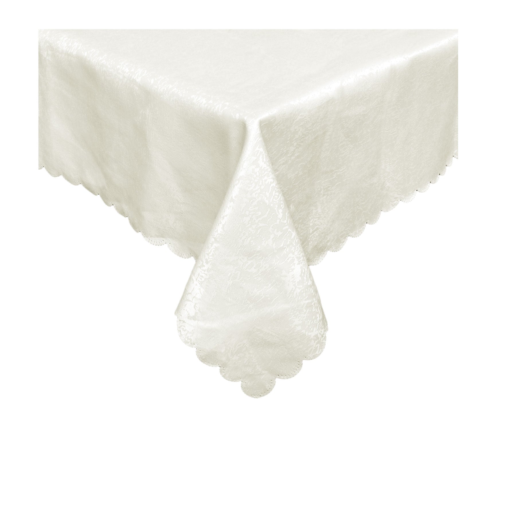 Safari Jacquard Table Cloth Ivory 150 x 220 cm - Stain Resistant for 6 Seaters - SuperSaverAU - view 1