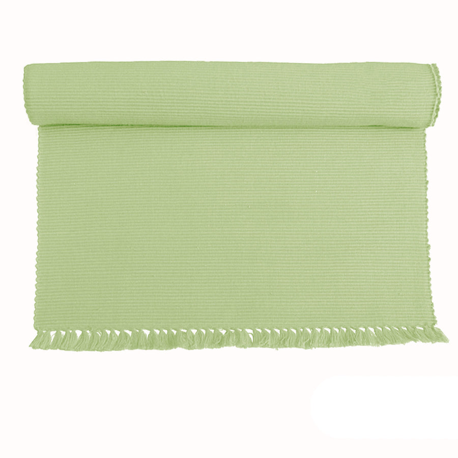Hoydu Set of 2 Cotton Ribbed Placemats - 35cm x 48cm - Reed Green - SuperSaverAU - view 1