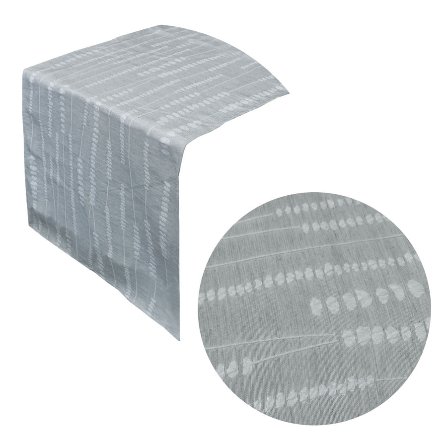 Perline Grey Jacquard Table Runner 40 x 200 cm - Elegant Polyester Design - SuperSaverAU - view 1
