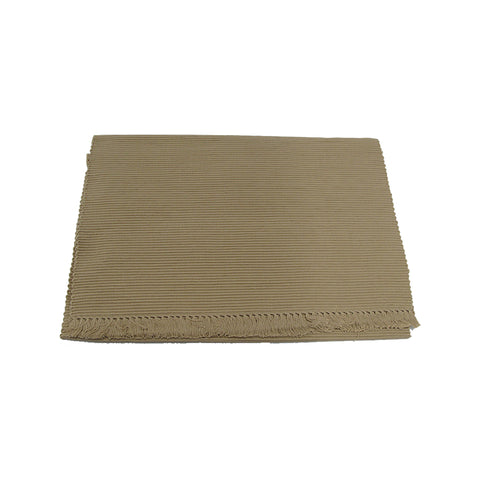 Hoydu Cotton Ribbed Table Runner 45cm x 200cm - Machine Washable, Warm Sand - SuperSaverAU - view 1