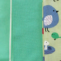 Home Oasis Printed Cotton Rich Tea Towels - Birdie Mint, 3 Pack