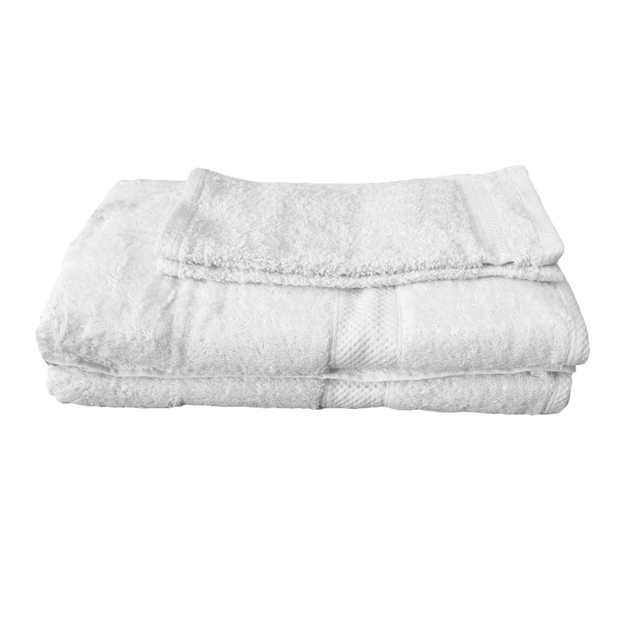 Egyptian Cotton Extra Large Bath Sheets & Face Washers Set - 4 Pieces, White - SuperSaverAU - view 1