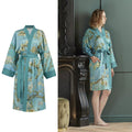 Bedding House Almond Blossom Blue Kimono Bath Robe Small/Medium - SuperSaverAU - view 1