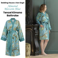 Bedding House Almond Blossom Blue Kimono Bath Robe Small/Medium - SuperSaverAU - view 2