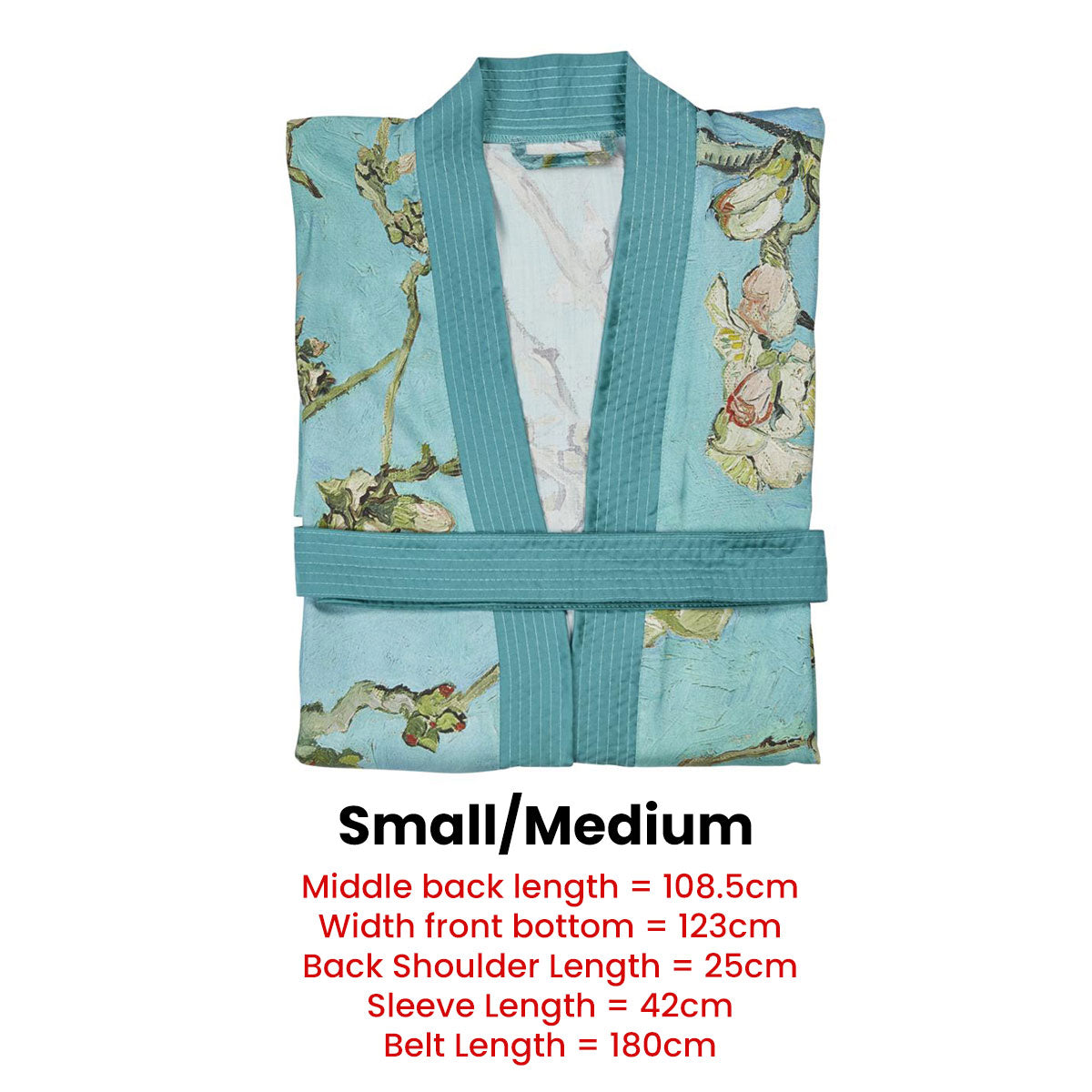 Bedding House Almond Blossom Blue Kimono Bath Robe Small/Medium - SuperSaverAU - view 4