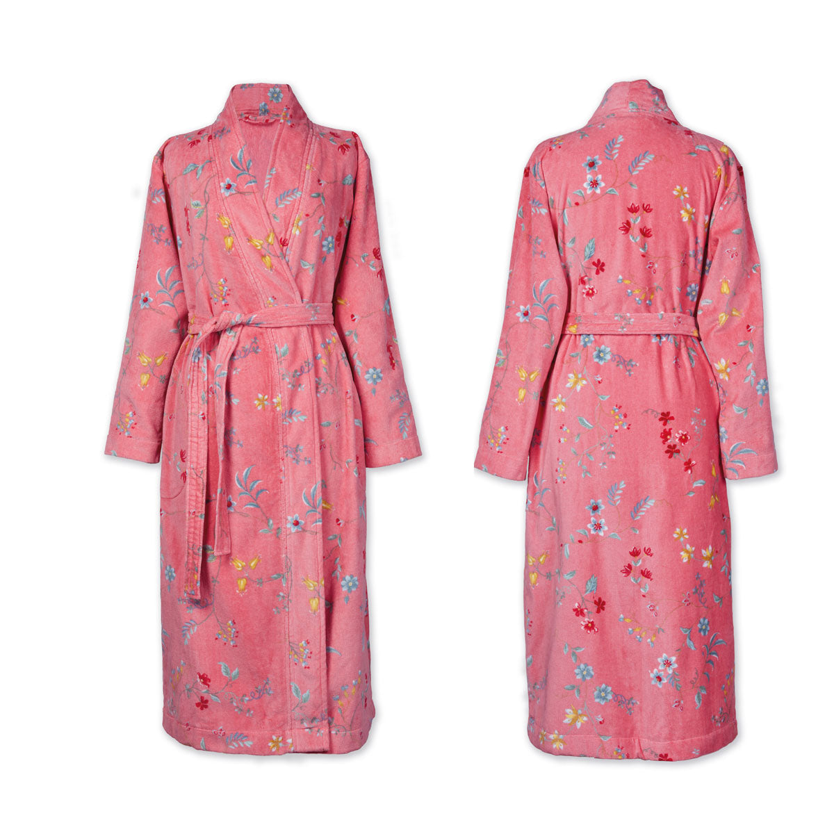 PIP Studio Les Fleurs Cotton Bath Robe Pink - Floral Print, Size XXL - SuperSaverAU - view 1