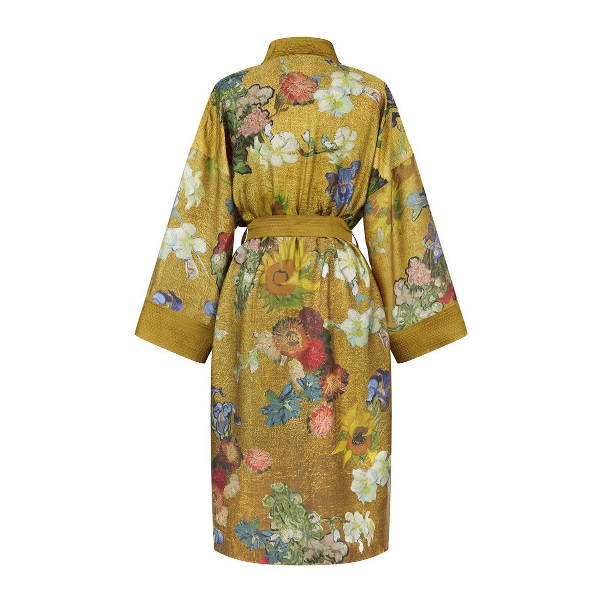 Bedding House Van Gogh Gold Floral Kimono Bath Robe Large/Extra Large - SuperSaverAU - view 2