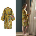 Bedding House Van Gogh Gold Floral Kimono Bath Robe Small/Medium - SuperSaverAU - view 1