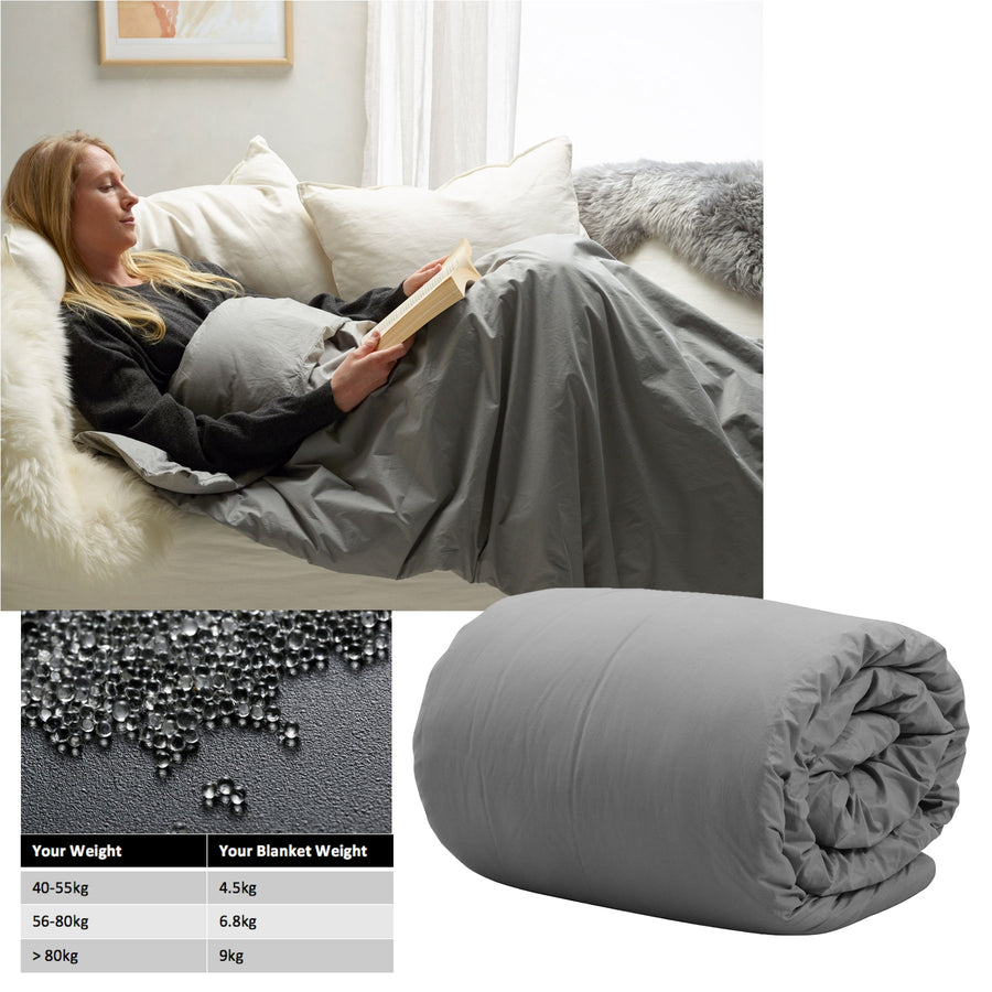 Accessorize Calming Blanket 4.5kg Single - 100% Cotton, Quilted Design, Machine Washable - SuperSaverAU - view 1