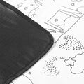 Happy Kids Dream Big Colour Me In Picnic Blanket 125 x 125 cm with Unicorn Print - SuperSaverAU - view 2