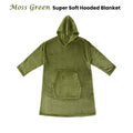 Accessorize Moss Green Super Soft Hooded Blanket Extra Large - Cuddly & Cozy - SuperSaverAU - view 1