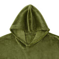 Accessorize Moss Green Super Soft Hooded Blanket Small/Medium - Cozy Wearable Design - SuperSaverAU - view 1