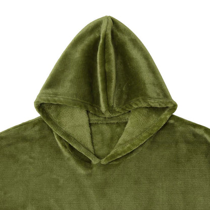 Accessorize Moss Green Super Soft Hooded Blanket Small/Medium - Cozy Wearable Design