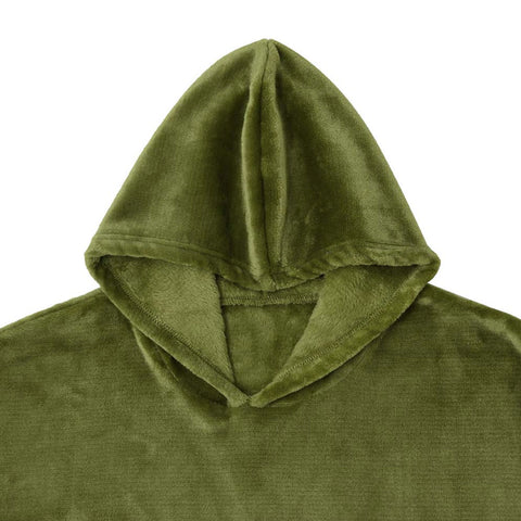 Accessorize Moss Green Super Soft Hooded Blanket Small/Medium - Cozy Wearable Design - SuperSaverAU - view 1