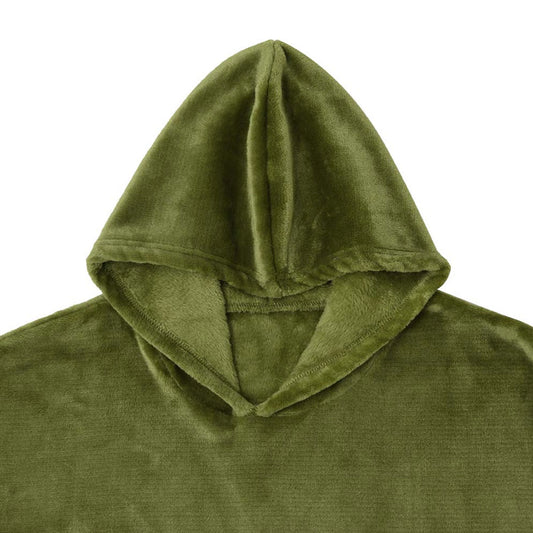 Accessorize Moss Green Super Soft Hooded Blanket Small/Medium - Cozy Wearable Design