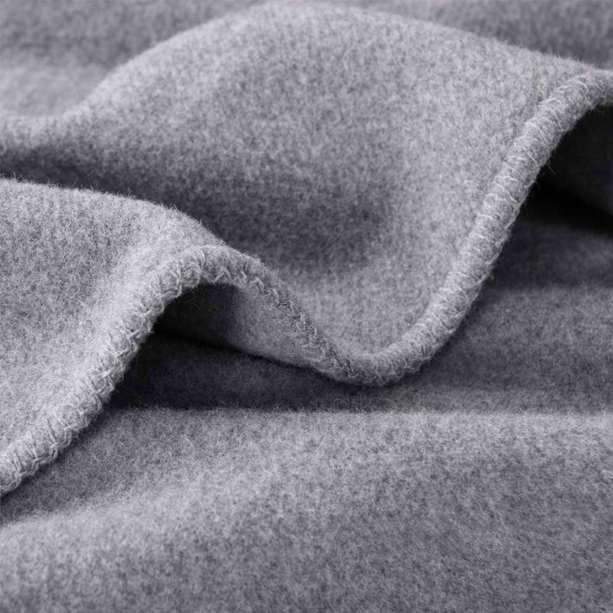 Premium Laconia Australian Wool Blanket 400GSM - Grey Single