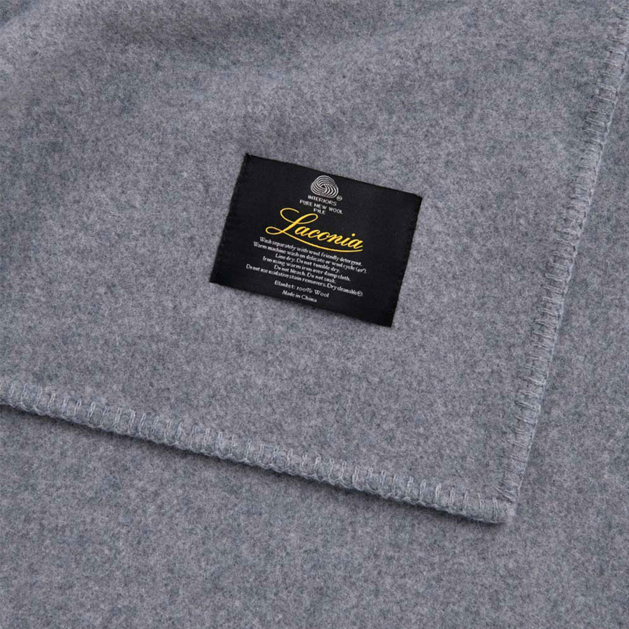Laconia 400GSM Premium Australian Pure Wool Blanket Grey Super King - Hypoallergenic - SuperSaverAU - view 1