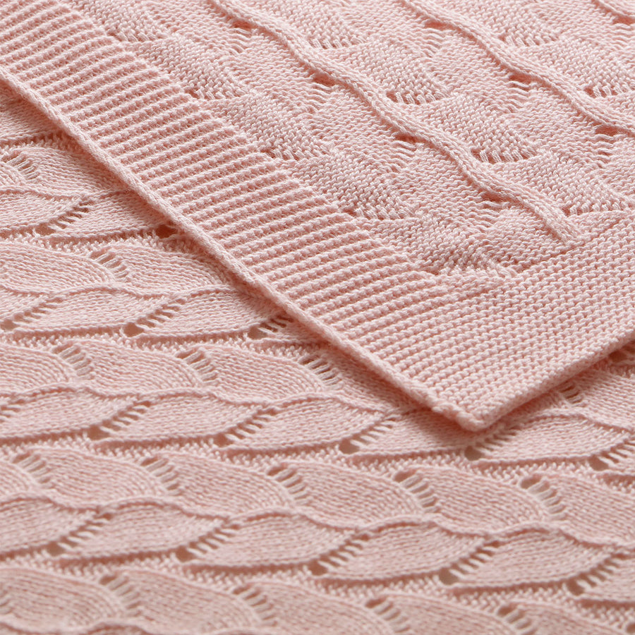 Little Gem Organic Cotton Baby Blanket 75 x 100 cm - Lyla Blush, GOTS Certified - SuperSaverAU - view 1