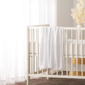 Little Gem Organic Cotton Baby Blanket 75 x 100 cm - Soft, GOTS Certified, White - SuperSaverAU - view 1