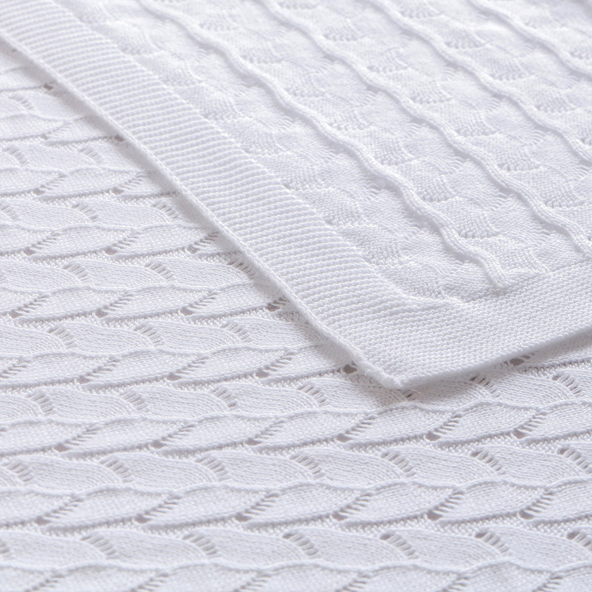 Little Gem Organic Cotton Baby Blanket 75 x 100 cm - Soft, GOTS Certified, White - SuperSaverAU - view 2