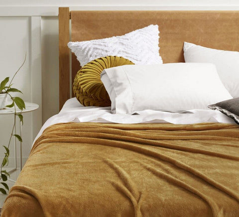 Accessorize Super Soft Blanket Queen/King 240 x 260 cm - Microfiber, Solid Colour - SuperSaverAU - view 1