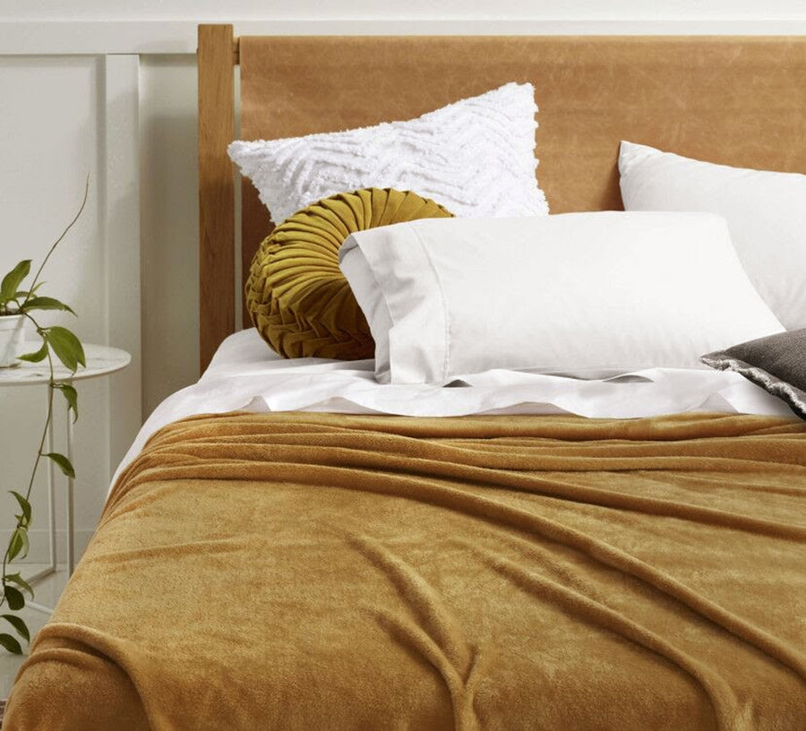 Accessorize Super Soft Blanket Queen/King 240 x 260 cm - Microfiber, Solid Colour - SuperSaverAU - view 1