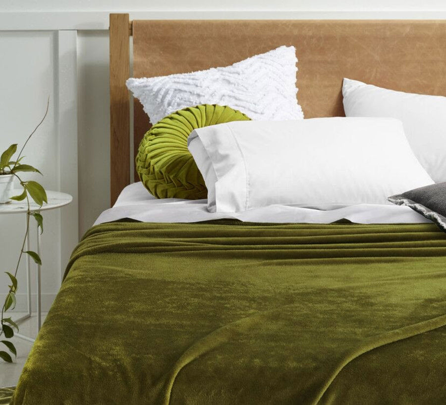 Accessorize Super Soft Blanket Queen/King 240 x 260 cm - Microfiber, Solid Colour - SuperSaverAU - view 1