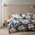 Accessorize Bella Floral Comforter Set with Cotton Cover - Blue, Double