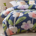 Accessorize Bella Floral Comforter Set with Cotton Cover - Blue, Double