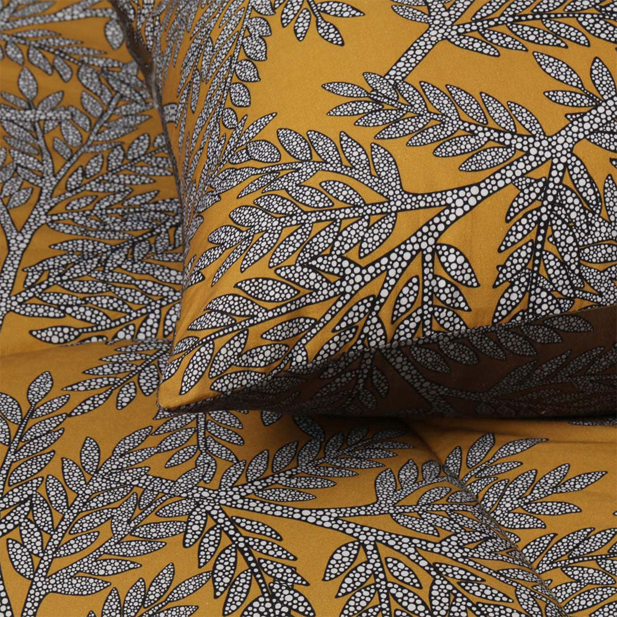 Accessorize Clove Washed Cotton Printed Reversible Comforter Set King - Foliage Print, 100% Cotton - SuperSaverAU - view 3