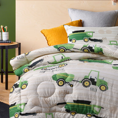 Happy Kids Country Harvest 2 Piece Washed Cotton Comforter Set Single