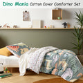 Happy Kids Dino Mania Comforter Set with Cotton Cover - Green, Single