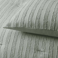 Vintage Design Homewares Reflections Sage 3 Piece Comforter Set Queen - Chenille Stripes - SuperSaverAU - view 3