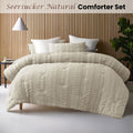 Accessorize Seersucker Comforter Set with Polyester Fill - Natural, King