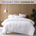 Accessorize Seersucker Polyester Comforter Set - White, King