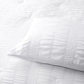 Accessorize Seersucker Polyester Comforter Set - White, Queen