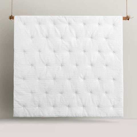 Accessorize Soho Waffle White 3 Piece Comforter Set Queen - Textured Design, Polyester Filling - SuperSaverAU - view 1