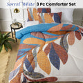 Accessorize Sorrel Foliage Comforter Set with Cotton Cover - White, Double